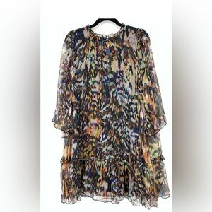 JOHNNY WAS  Elaine Silk Chiffon
Mini Dress Size S